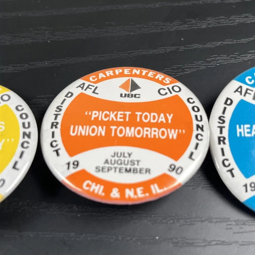 Carpenters District Council Chicago & North East‎ Illinois 1990 Push Back Pins